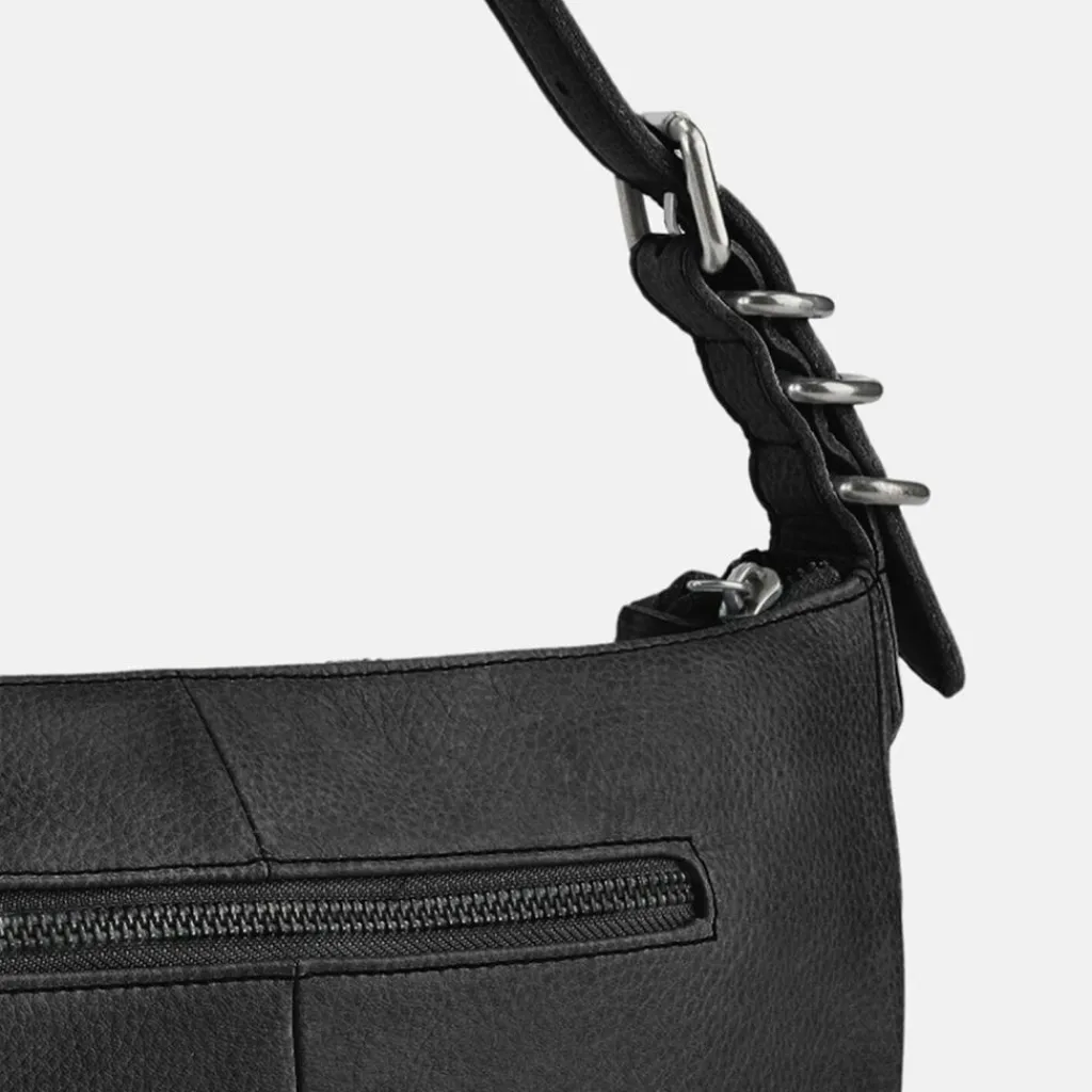 Best FredsBruder Ride Easy Schultertasche Leder 30 cm black