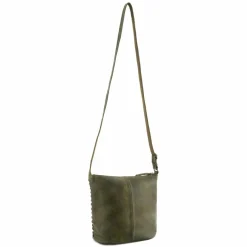 FredsBruder Umhängetaschen<Riffelinchen Umhängetasche Leder 23 cm khaki green