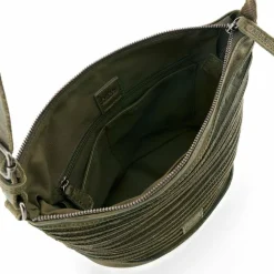 FredsBruder Umhängetaschen<Riffelinchen Umhängetasche Leder 23 cm khaki green