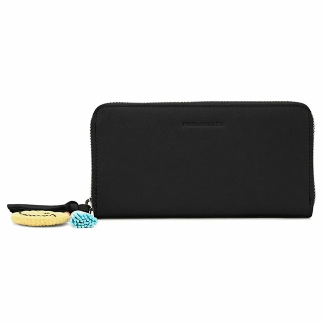 FredsBruder Damengeldbörsen Querformat<Take A Smile Geldbörse Leder 19 cm black