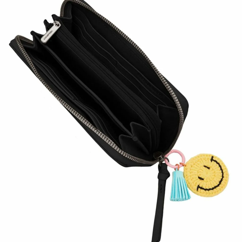 FredsBruder Damengeldbörsen Querformat<Take A Smile Geldbörse Leder 19 cm black