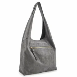 FredsBruder Schultertaschen|Henkeltaschen<Velvet Wild Schultertasche Leder 39 cm dark grey