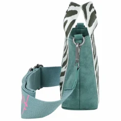 Fritzi aus Preußen Schultertaschen<Bini Schultertasche 20 cm petrol zebralini