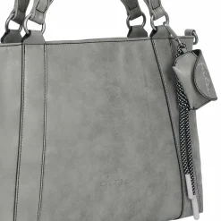 Fritzi aus Preußen Shopper|Schultertaschen<Bitzi08 Shopper Tasche 38 cm metallic shell