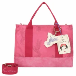 Fritzi aus Preußen Shopper|Schultertaschen<Fritzi x Frida Kahlo Shopper Tasche 40 cm pinki