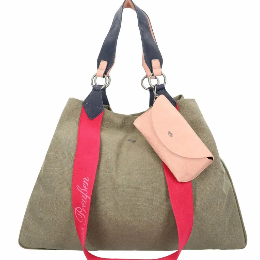 Fritzi aus Preußen Shopper|Schultertaschen<Izzy Canvas Shopper Tasche 45 cm olive