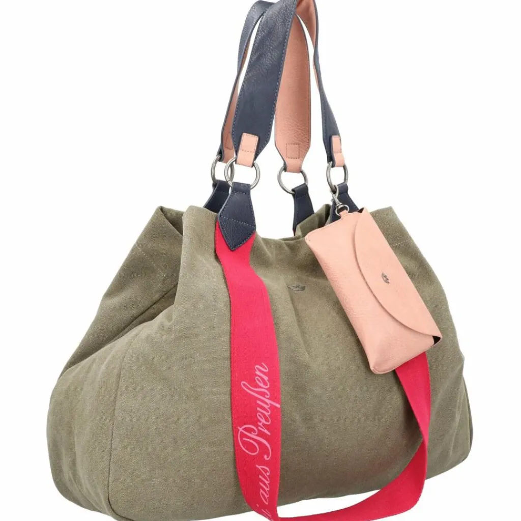 Fritzi aus Preußen Shopper|Schultertaschen<Izzy Canvas Shopper Tasche 45 cm olive
