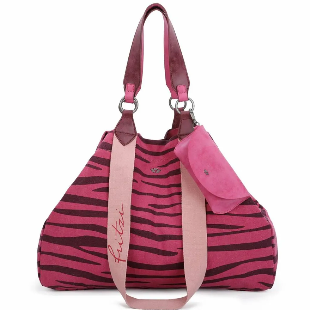 Best Fritzi aus Preußen Izzy Canvas Shopper Tasche 45 cm zebra pink