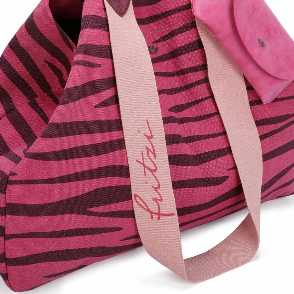Best Fritzi aus Preußen Izzy Canvas Shopper Tasche 45 cm zebra pink