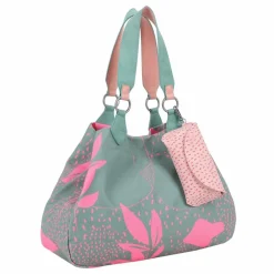 Fritzi aus Preußen Schultertaschen|Henkeltaschen<Izzy Medium Limited Leaves Schultertasche 42 cm salbei pink