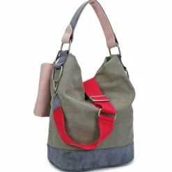 Fritzi aus Preußen Henkeltaschen|Schultertaschen<Izzy07 Olga Canvas Schultertasche 27 cm olive