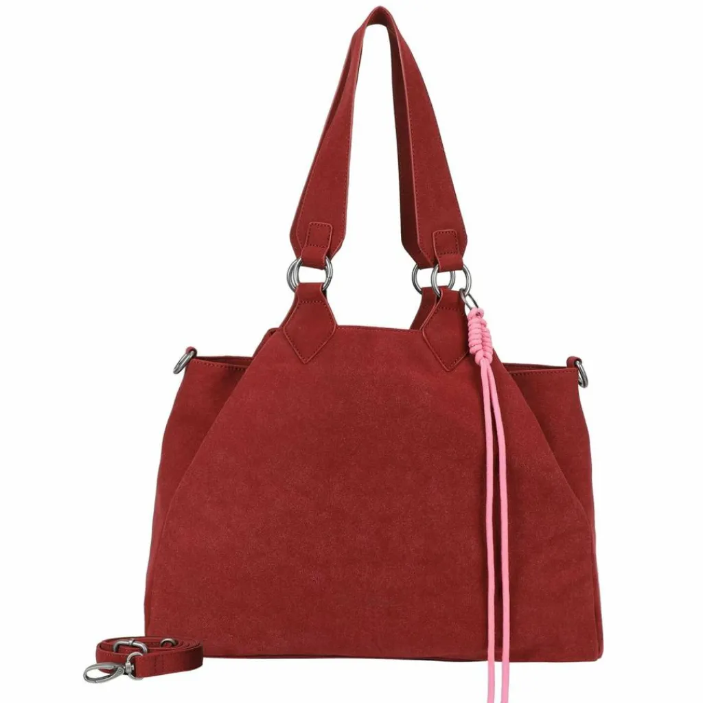 Fritzi aus Preußen Shopper|Schultertaschen<Maia Suede Jacky Shopper Tasche 40 cm ruby red
