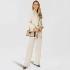 Furla 1927 Mini Bag Handtasche Leder 18 cm greige 1