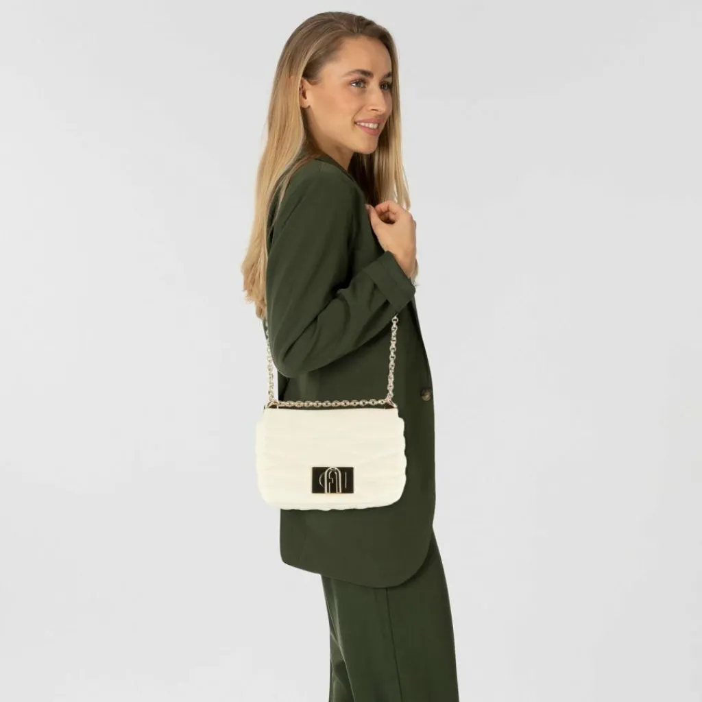 Furla Schultertaschen<1927 Schultertasche Leder 22 cm panna