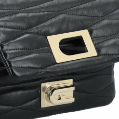 New Furla 1927 Schultertasche Leder 22 cm nero