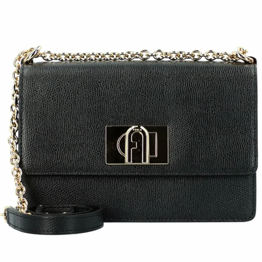 Sale Furla 1927 Umhängetasche Leder 20 cm nero