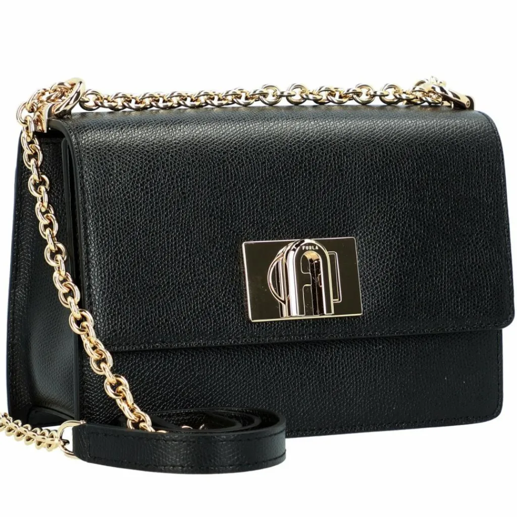 Sale Furla 1927 Umhängetasche Leder 20 cm nero
