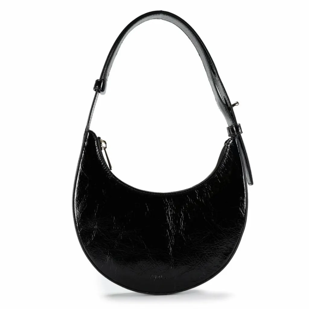 Furla Schultertaschen|Henkeltaschen<Delizia Schultertasche Leder 19 cm nero