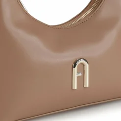 Outlet Furla Diamante Schultertasche Leder 24 cm toffee