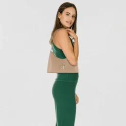 Sale Furla Diamante Schultertasche Leder 24 cm greige