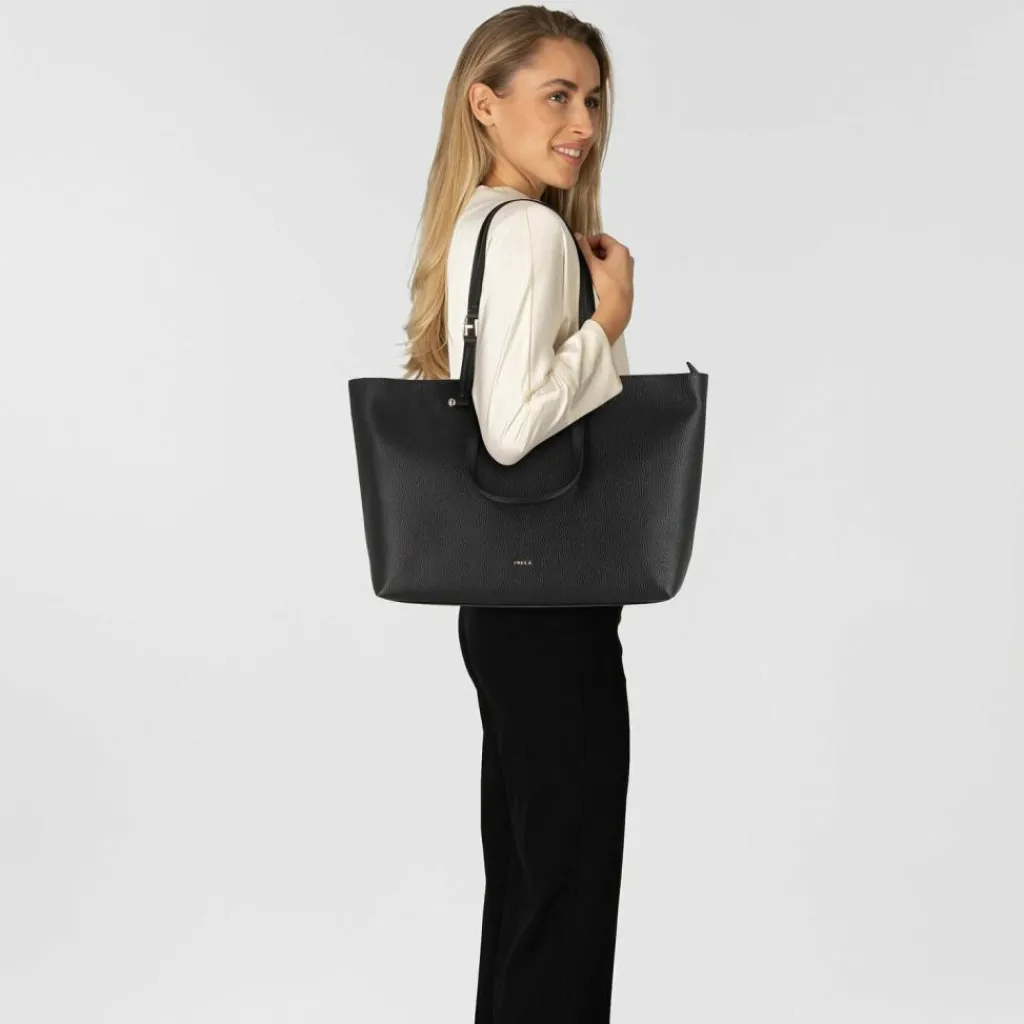 Best Furla Duetto Shopper Tasche Leder 45 cm nero