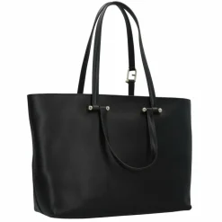 Clearance Furla Duetto Shopper Tasche Leder 39 cm nero