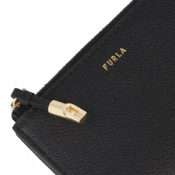 Furla Damengeldbörsen Querformat<Goccia Geldbörse Leder 13 cm nero