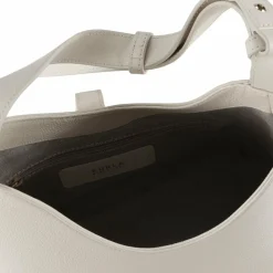 New Furla Goccia Schultertasche S Leder 24 cm panna