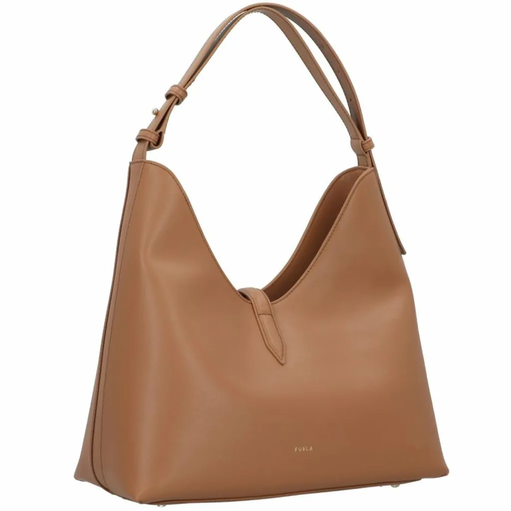 Sale Furla Goccia Schultertasche Leder 30 cm brandy