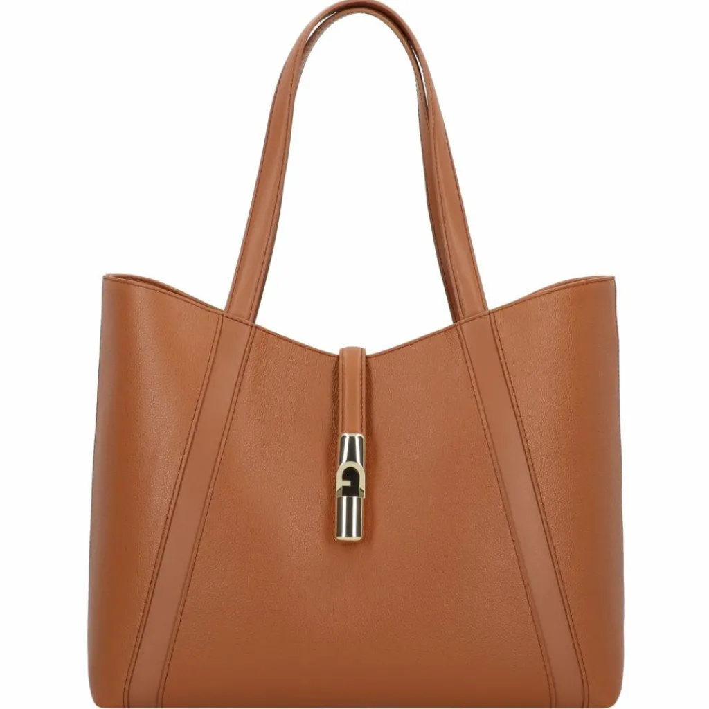 Furla Shopper|Schultertaschen<Goccia Shopper Tasche L Leder 37 cm brandy