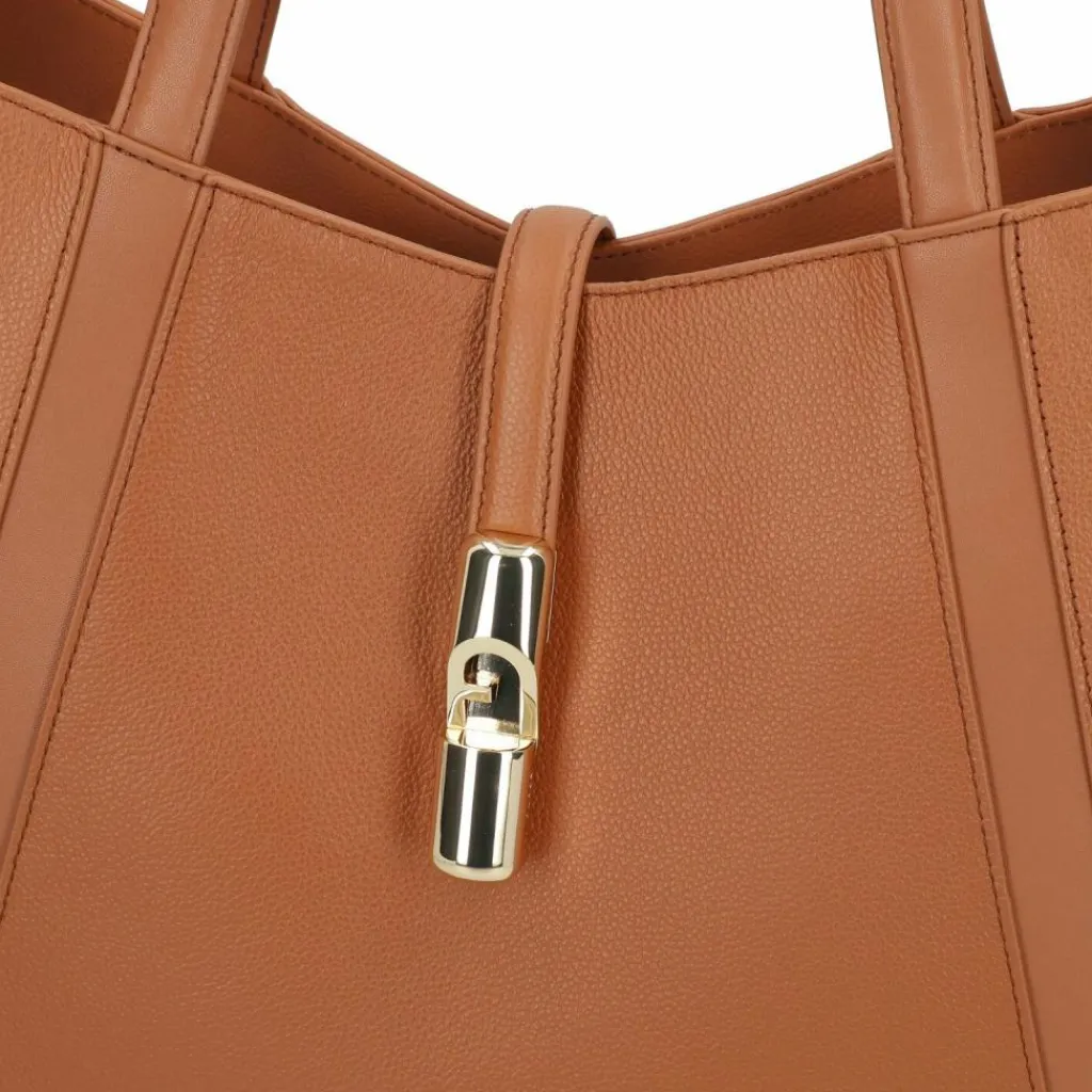 Furla Shopper|Schultertaschen<Goccia Shopper Tasche L Leder 37 cm brandy