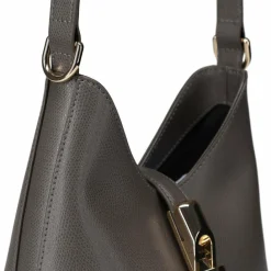 Outlet Furla Iride Mini Bag Schultertasche Leder 18 cm urban gray 1