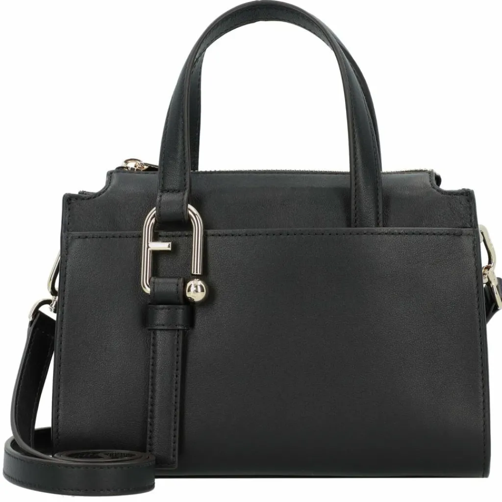 Sale Furla Nuvola Handtasche Leder 22 cm nero