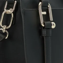 Sale Furla Nuvola Handtasche Leder 22 cm nero