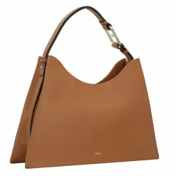 Discount Furla Nuvola Schultertasche Leder 40 cm brandy