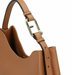 Discount Furla Nuvola Schultertasche Leder 40 cm brandy