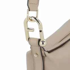 Hot Furla Nuvola Schultertasche Leder 28 cm greige