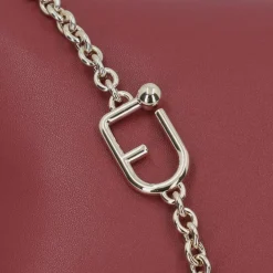 Outlet Furla Nuvola Schultertasche Leder 20.5 cm ciliegia