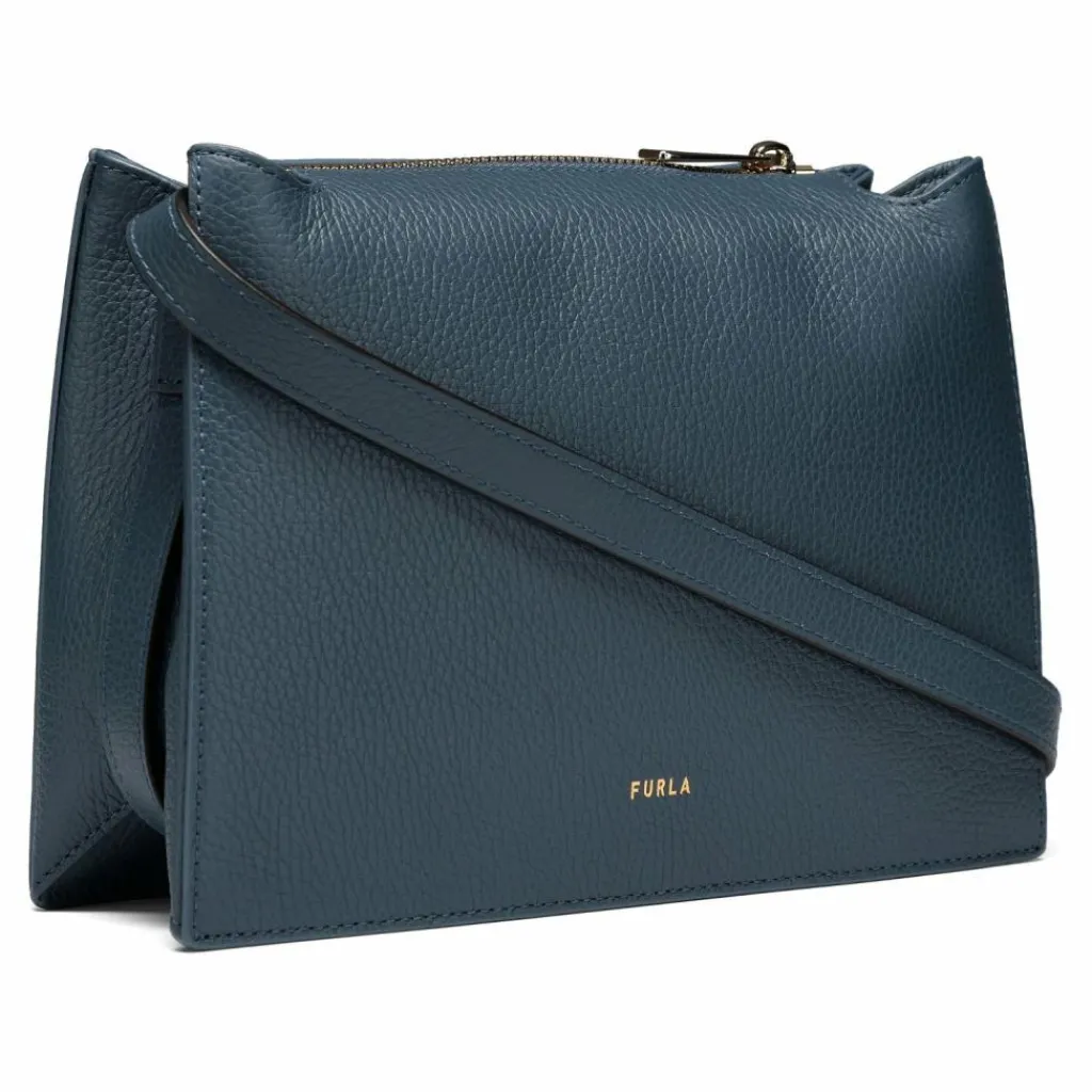 Furla Umhängetaschen<Nuvola Umhängetasche Leder 25 cm grigio blu