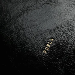 Sale Furla Nuvola Umhängetasche Leder 24 cm nero