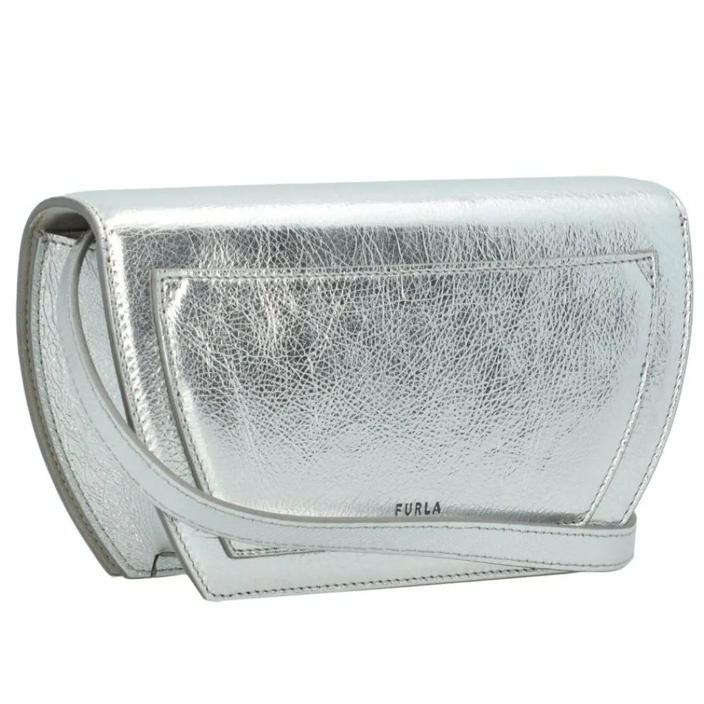 Outlet Furla Sfera Mini Bag Umhängetasche Leder 15 cm color silver