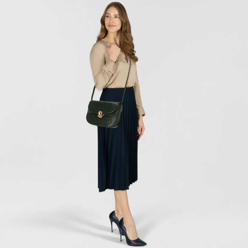 Furla Sfera Umhängetasche S Leder 24 cm botanical green