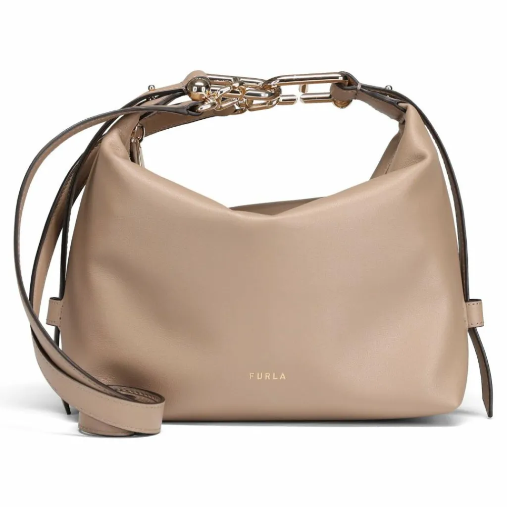 Furla Schultertaschen<Tonie Schultertasche Leder 21 cm greige