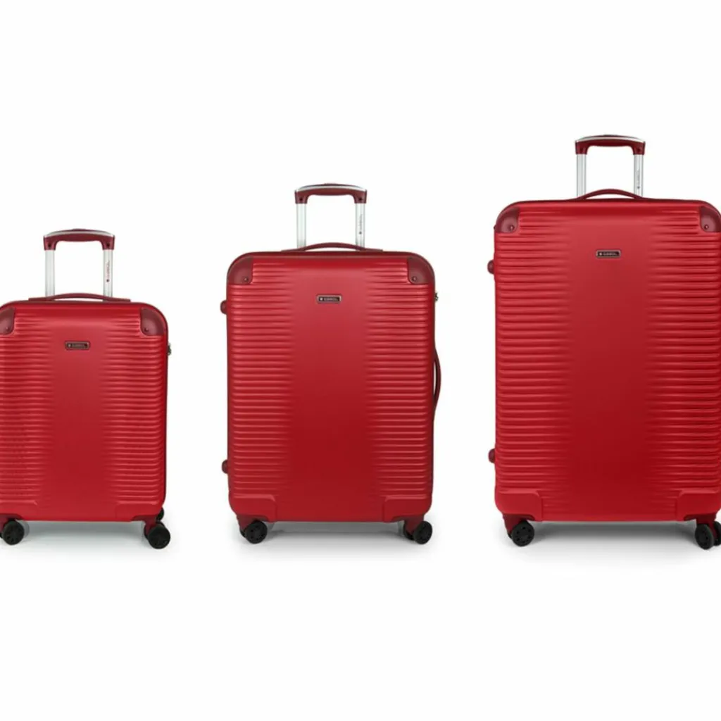 New Gabol Balance XP 4 Rollen Kofferset 3-teilig mit Dehnfalte rot