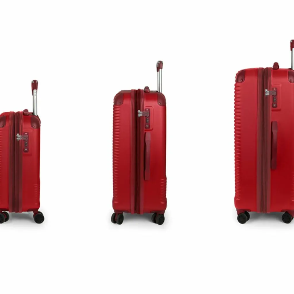 New Gabol Balance XP 4 Rollen Kofferset 3-teilig mit Dehnfalte rot