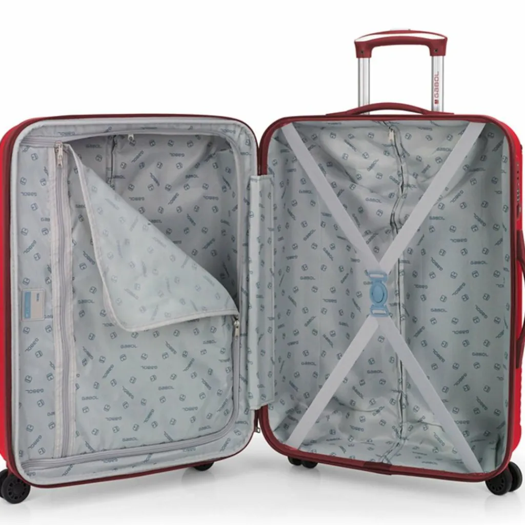 New Gabol Balance XP 4 Rollen Kofferset 3-teilig mit Dehnfalte rot