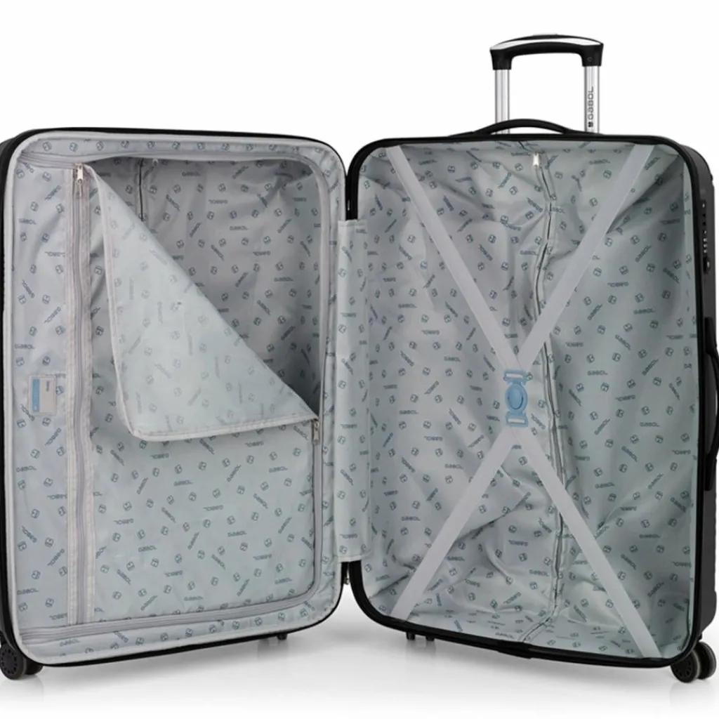 Gabol Hartgepäck|4-Rollen Koffer<Balance XP 4 Rollen Trolley L 77 cm mit Dehnfalte grau