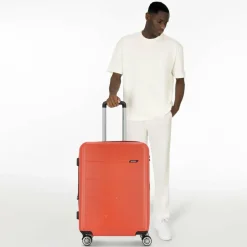 Gabol Future Plus 4 Rollen Trolley 66 cm mit Dehnfalte coral