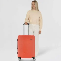 Gabol Future Plus 4 Rollen Trolley 66 cm mit Dehnfalte coral