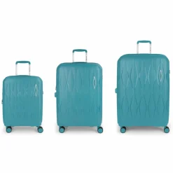 Gabol Koffersets Als Hartgepäck|Koffersets 3-Teilig<Infinity 4 Rollen Kofferset 3-teilig mit Dehnfalte turquesa